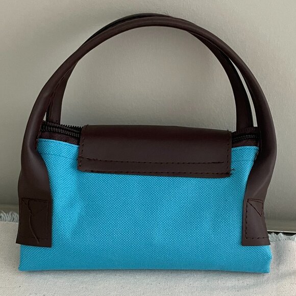 NWOT Fold Up Travel Shopping Tote Blue - Picture 2 of 6